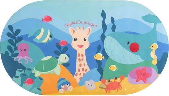 Sophie de Giraf Badmat met Temperatuurindicator - Antislip, Vrolijk Ontwerp met Zeedieren, Geschikt voor 8+ Maanden van Sophie de Giraf.