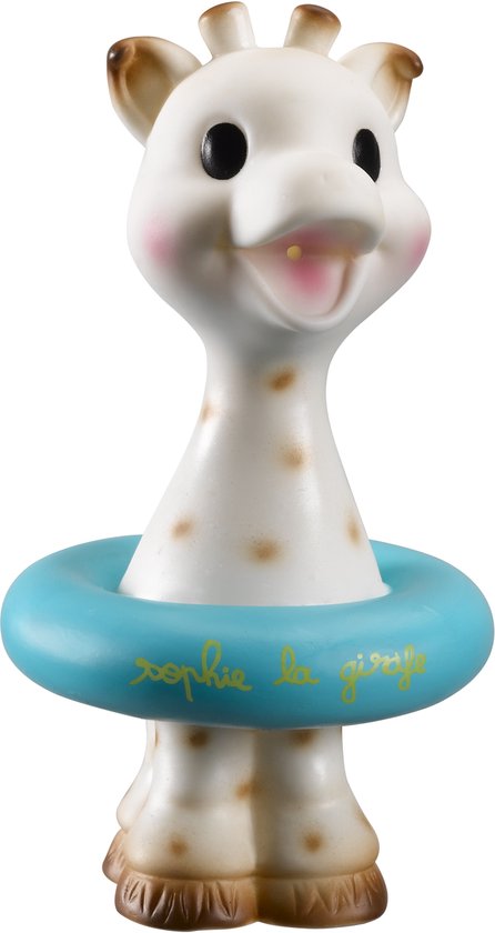 Sophie de Giraf Badspeeltje - Blauw - Baby Bad Speelgoed - Veilig & BPA-vrij - Geschikt vanaf 6 Maanden - Inclusief Luxe Wit Geschenkdoosje van Sophie de Giraf.