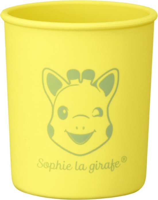 Sophie de giraf Beker - Kinder servies - Drinkbeker - Vaatwasser- en magnetronbestendig - Siliconen - In witte geschenkdoos - Geel van Sophie de Giraf.