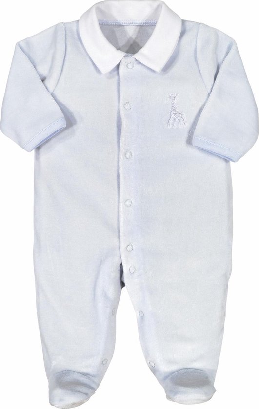 Sophie de giraf - boxpakje - met kraagje - velours - blauw - 1 Maand - 54 cm van Sophie de Giraf.
