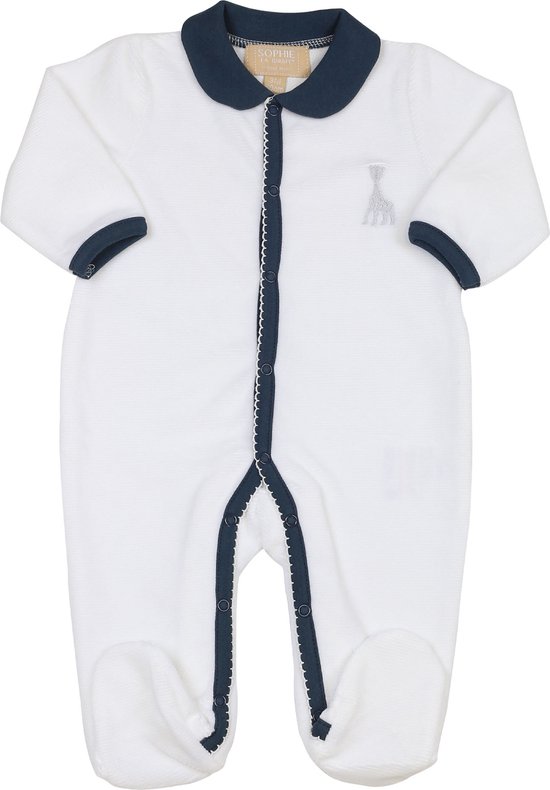 Sophie de giraf - boxpakje - met kraagje - velours - wit - met sierrandje  - 1 Maand - 54 cm van Merkloos