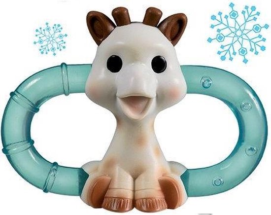 Sophie de giraf Dubbele Koelbijtring - Verkoelende bijtring - Bijtspeelgoed baby - In witte geschenkdoos van Sophie de giraf