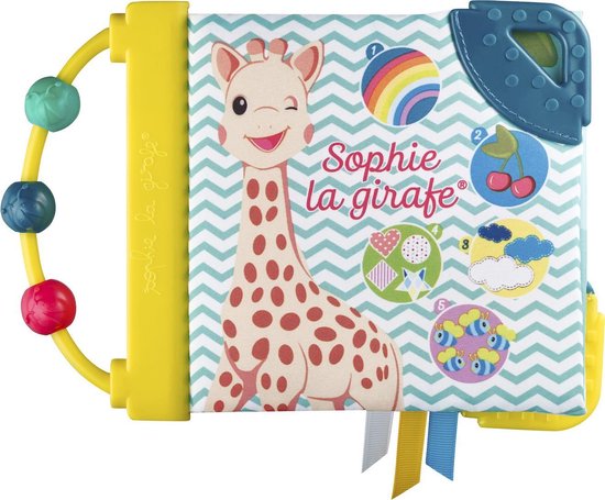 Sophie de giraf Eerste ontdekboekje - Babyboekje - Baby boek - Stimuleert 5 zintuigen - Leren tellen met Sophie! - Vanaf 3 maanden - 14.5x20x3 cm van Sophie de giraf
