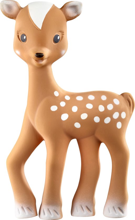 Sophie de giraf Fanfan het hertje - Bijtspeeltje - Bijtspeelgoed - Baby speelgoed - Kraamcadeau - Babyshower cadeau - 100% Natuurlijk rubber - Vanaf 0 maanden - 15.5x9x5 cm - Bruin van Sophie de giraf