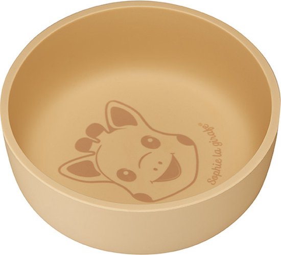 Sophie de giraf Kom - Kinder servies - Bakje - Vaatwasser- en magnetronbestendig - Siliconen - In witte geschenkdoos - Beige van Sophie de giraf