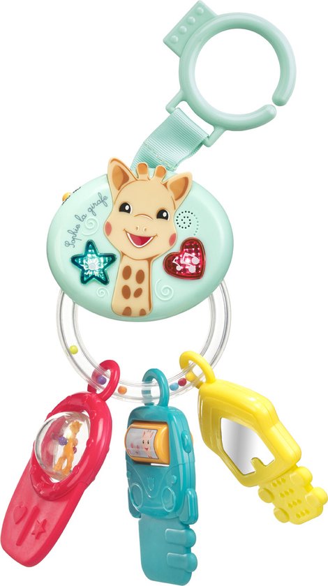 Sophie de giraf Lights & Sound sleutel rammelaar - Baby speelgoed - Elektrisch - Met geluid - Vanaf 3 maanden - Incl. batterijen - Blauw/Rood/Geel van Sophie de giraf