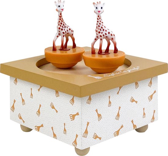Sophie de giraf Muziekdoosje - Dansende Sophie's - Baby muziekdoos - Kraamcadeau - Babyshower cadeau - Vanaf 12 maanden - 11.5x11.5x8.5 cm - Karamel van Sophie de giraf