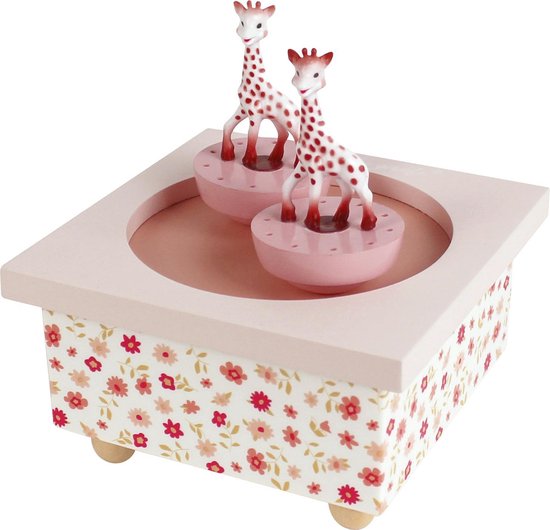 Sophie de giraf Muziekdoosje - Dansende Sophie's - Baby muziekdoos - Kraamcadeau - Babyshower cadeau - Vanaf 12 maanden - 11.5x11.5x8.5 cm - Roze van Sophie de Giraf.