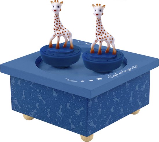 Sophie de giraf Muziekdoosje Milky Way - Dansende Sophie's - Baby muziekdoos - Kraamcadeau - Babyshower cadeau - Vanaf 12 maanden - 11.5x11.5x8.5 cm - Blauw van Sophie de giraf