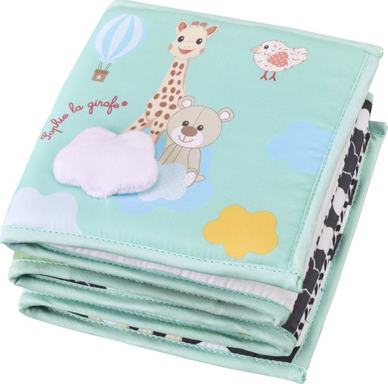 Sophie de giraf Opvouwbaar Speelboek - Babyboekje - Baby boek - 6 Dubbelzijdige pagina's - Prikkelt de zintuigen - Vanaf 0 maanden - Uitvouwbaar tot 94 cm van Sophie de Giraf.