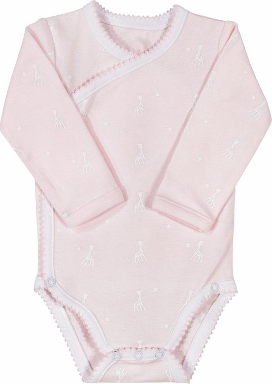 Sophie de giraf - overslag romper - roze - 1 Maand - 54 cm van Merkloos