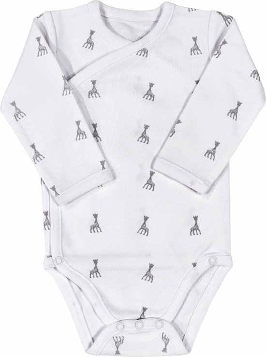 Sophie de giraf overslag romper wit 3M-60cm van Merkloos