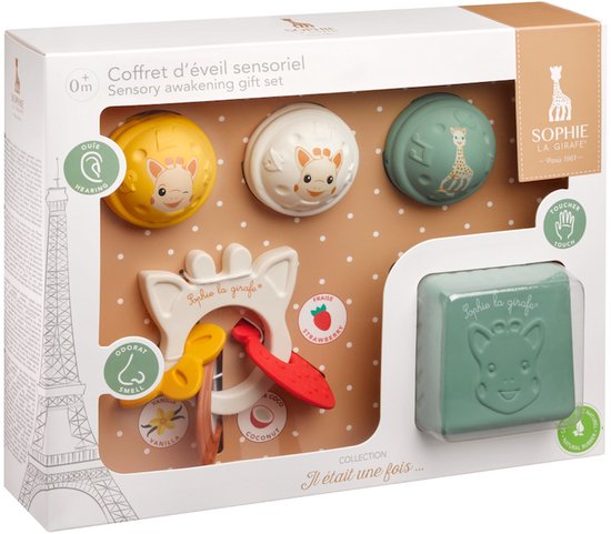 Sophie de giraf Sensory Awakening Cadeauset - Met Bijtspeeltje en Sensorisch Speelgoed - Perfect Kraamcadeau van Sophie de Giraf.