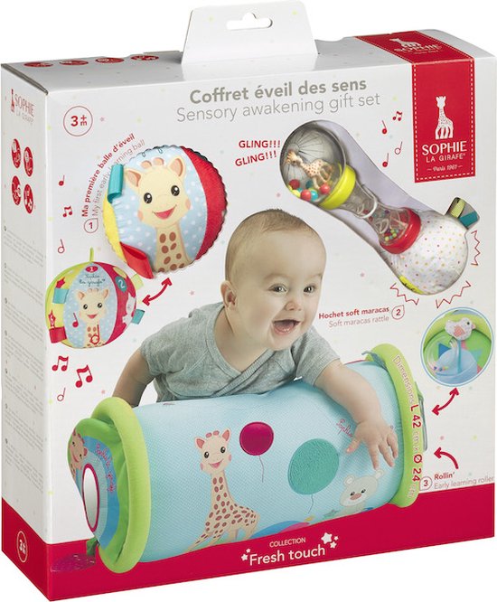Sophie de giraf Sensory Awakening set - Cadeauset - Speelset - Baby speelgoed - 3 Speeltjes - Vanaf 3 maanden van Sophie de Giraf.