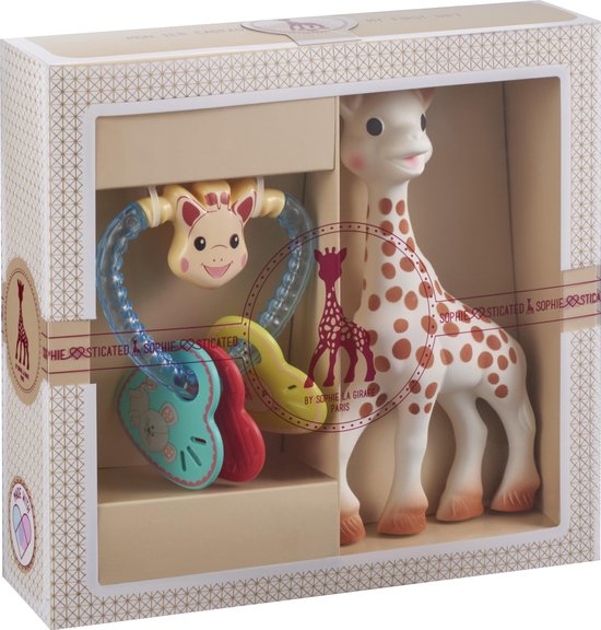 Sophie de giraf Sophiesticated Cadeauset - Baby speelgoed - Sophie de giraf & Hart Bijtring - Kraamcadeau - Babyshower cadeau - 4-Delig van Sophie de Giraf.