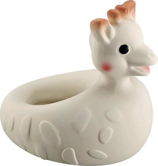 Sophie de giraf So'Pure badspeeltje - Badspeelgoed - Badeend - 100% natuurlijk rubber - 11x8x11 cm - OK-Biobased - Vanaf 0 maanden - Beige/Bruin van Sophie de Giraf.