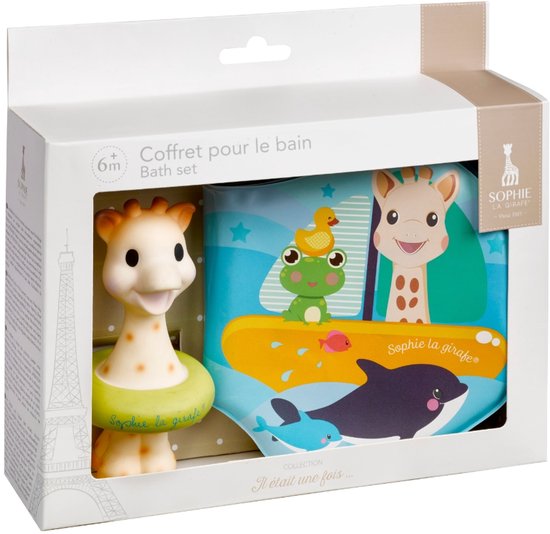 Sophie de giraf Splash & Smile Badset - Badspeeltje & Badboekje - Badspeelgoed Baby - Cadeauset - Vanaf 6 Maanden