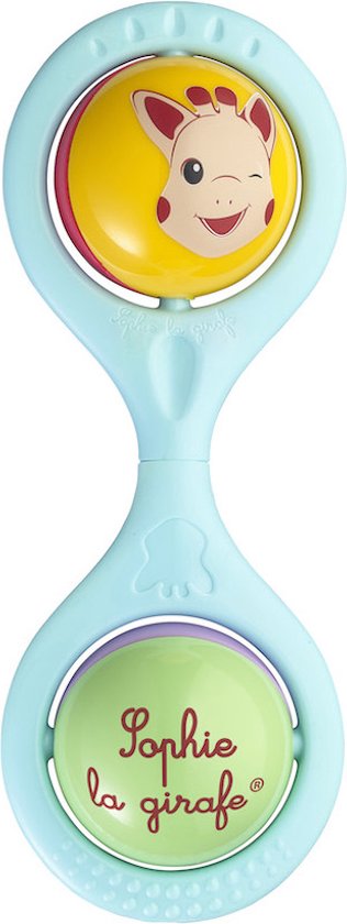 Sophie de giraf Twist Rattle Blauw - Rammelaar met Draaibare Ballen en Tinkelende Belletjes - Kraamcadeau - In Luxe Geschenkdoosje van Sophie de Giraf.