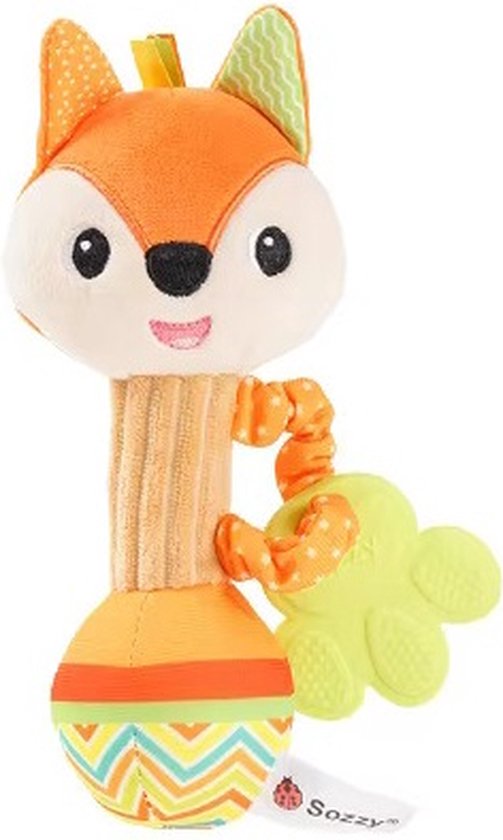 Sozzy - Baby Rammelaar - Bijtring - Vosje - Babyspeelgoed - Armband Rammelaar van Sozzy