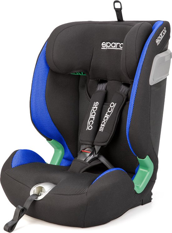 Sparco kinderstoel SK5000I (Isofix) Zwart/Blauw i-Size 76-150cm (ECE-R129/03) van Sparco