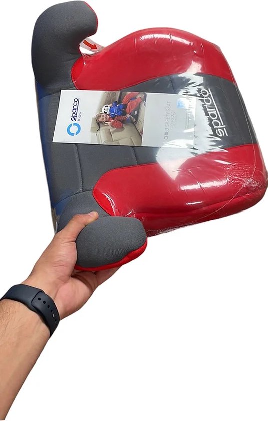 Sparco Zitverhoger F100KI Rood/grijs i-Size 125-150cm (ECE-R129/03) - Veilig en Comfortabel van Merkloos