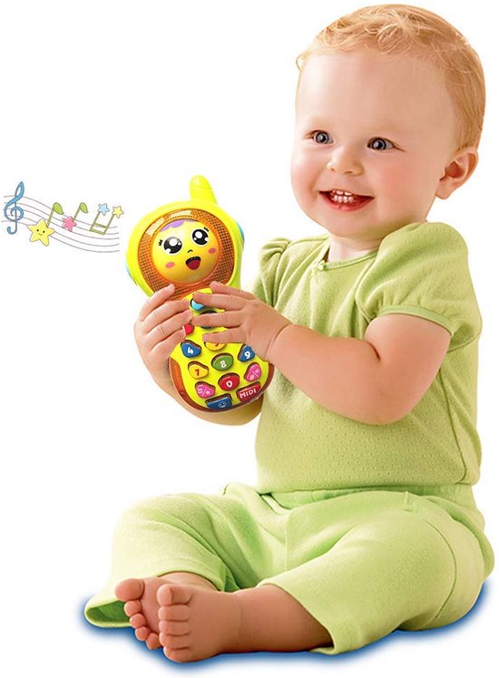 speelgoed/ kerstcadeau/ kerstkadeau / schoencadeautjes sinterklaas / Babyfoon/ Babyspeelgoed Telefoon / Speelgoed voor 1-3 jaar oude Baby Telefoon / Kindertelefoon Speelgoed / Baby Peuters Verjaardagscadeau Baby (Geel) van Speelgoed.