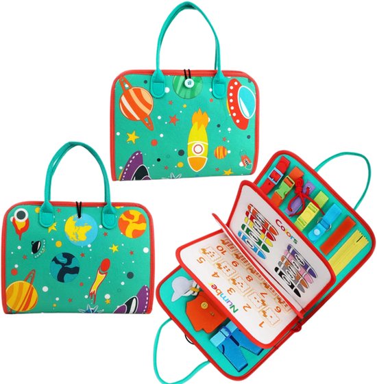 Speelgoed - Montessori Activiteitenboek - Kleur Turquoise - Montessori Speelgoed - Educatief Speelgoed 1 Jaar - Educatief Speelgoed 2 Jaar - Educatief Speelgoed 3 Jaar - Kinderspeelgoed - Kerstmis - Kerst Cadeautjes van Merkloos