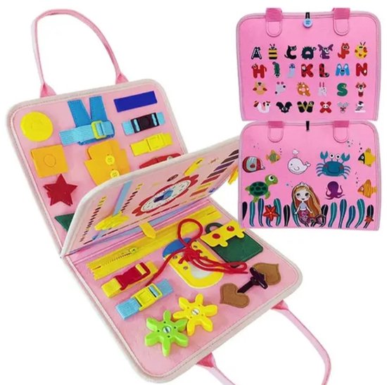 Speelgoed - Speelgoed 1 Jaar Meisje - Montessori Activiteitenboek - Kleur Roze - Montessori Speelgoed - Educatief Speelgoed 1 Jaar - Educatief Speelgoed 2 Jaar - Educatief Speelgoed 3 Jaar - Ik Leer - Kinderspeelgoed - Speelgoed 2 Jaar - van Merkloos