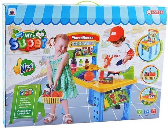 Speelgoed Winkeltje - met Speelvoedsel en Winkelmandje van SpeelGoed