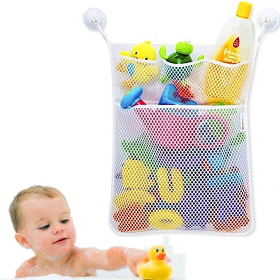 Speelgoednet Met Zuignappen , Speelgoed Net Organiser, Speelgoed Opbergnet, Net van SpeelGoed