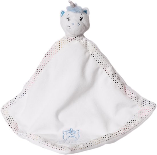 Speelgoedtopdeals - Pluche Knuffeldoekje Jessie Eenhoorn - 45 cm – Unicorn - Blauw van Merkloos