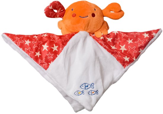 Speelgoedtopdeals - Pluche Knuffeldoekje Kasper Krab - 23 cm van Merkloos