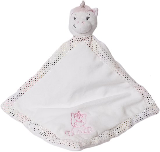 Speelgoedtopdeals - Pluche Knuffeldoekje Luna Eenhoorn - 45 cm – Unicorn - Roze van Merkloos