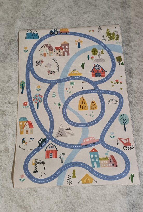 speelkleed - 100 x 150 cm - speeltapijt - speelkleed - Play carpet - Country side - antislip - wasbaar van Bigjigs Toys