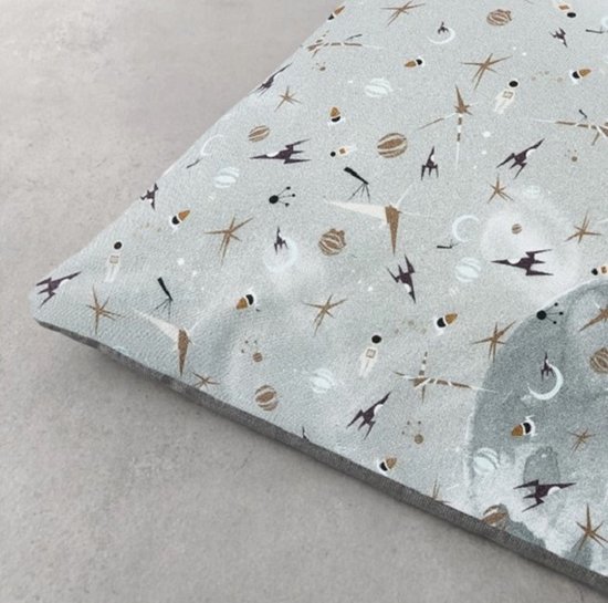 Speelkleed - Baby kleed - Groot - Maylily - My Space by Maffashion (ontwerper) - onderkant effen grijs - 150 x 150 cm - Bamboe - Katoen - Vulling hypoallergeen - Onderkant waterproof - Zacht en dik - Voor Binnen & Buiten
