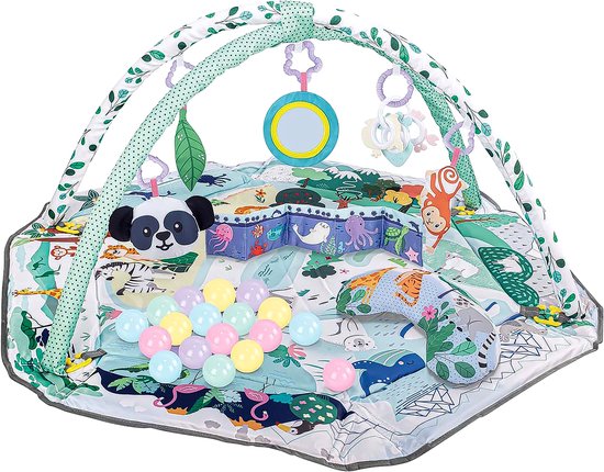Speelkleed Baby met Boog - Buikligtrainer - 100 x 95 cm - Buiktrainer Baby - Tummy Time - Speelmat Baby - Speelboog - Babygym van Merkloos