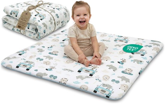 Speelkleed Kruipmat Baby Speelmat Vloerkleed - Opvouwbaar Wasbaar Zacht Schokdempend Dubbelzijdig Voor Kinderkamer Box Boxkleed Reiskleed Peuter Kinderen Oeko-Tex