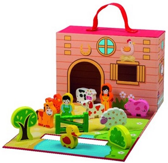 Speelkoffer Simply for Kids boerderij met dieren van Simply for kids