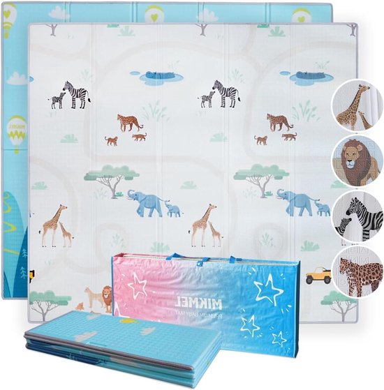 Speelmat Groot Formaat 177 x 197 x 1 cm Zachte Schuimmat voor Baby's en Peuters om te Spelen en te Kruipen van Elky.