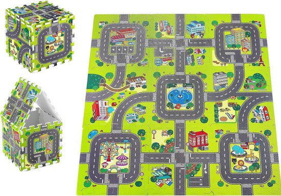 Speelmat Grote Puzzelmat 90 cm x 90 cm x 1 cm voor Baby's - Jongens Meisjes - Zonder Schadelijke Stoffen - Geurloos Kruipmat van Toi-Toys