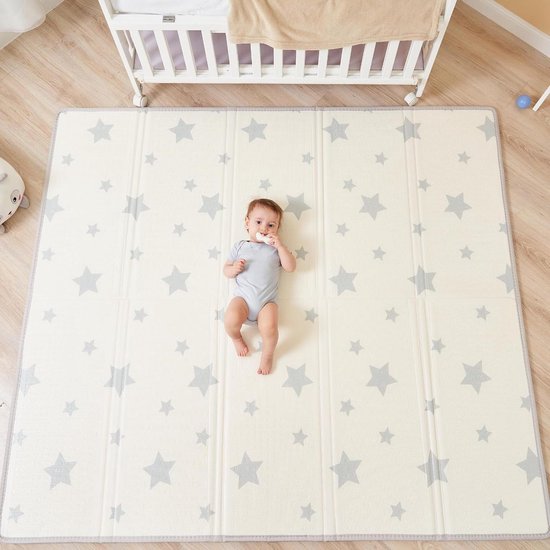Speelmat XXL 150x180x1cm - Omkeerbare Foam Vloermat - Zintuiglijke Ontwikkeling - Baby Speeltapijt - Cadeau Schatje play mat baby van Schatje