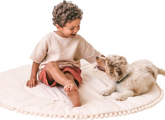 Speelmat Zachte tipi-mat kindertapijt 100% katoen handgemaakt met de hand - unieke kinderkamerdecoratie! van Minividuals