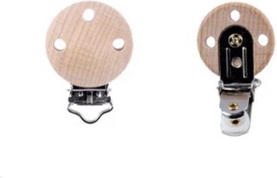Speenclip hout voor speenkoord 30 mm
