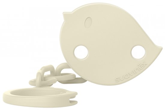 Speenclip met ketting - SUAVINEX - Birdies - Vanaf de geboorte - Beige