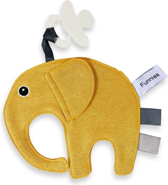 Speendoek Funnies- Olifant Ollie- Oker van Funnies.