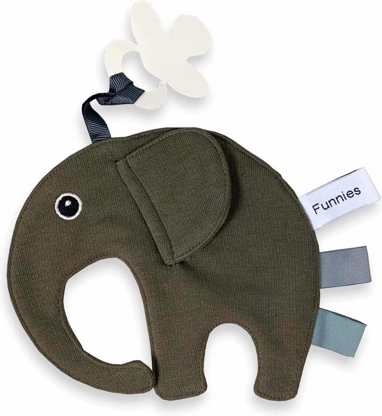 Speendoek Olifant - Tutpop Ollie (Forest/Donkergroen) van Jollein