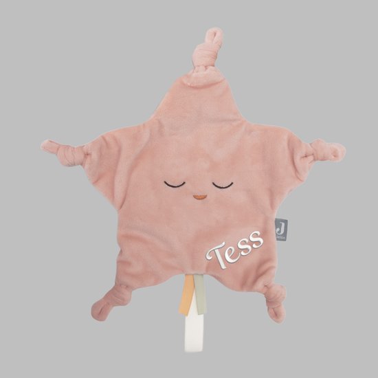 Speendoekje Little Star Roze met naam - baby - kraamcadeau - Knuffeldoekje - gepersonaliseerd - geborduurd van Merkloos