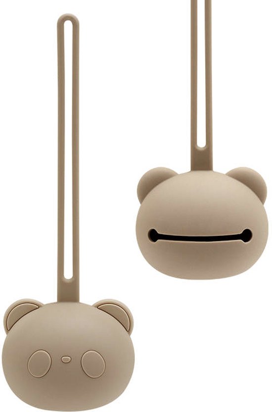 Speenhouder Taupe | Baby | Kind | Speen | Opbergen | Kraamcadeau van Merkloos