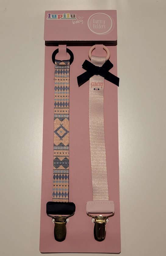 Speenkoord - Baby - Speen - Roze-Strik van Tiamo