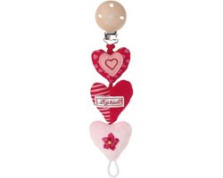 Speenkoord Hout - Speenketting Hartjes Roze - Baby Cadeau - Sigikid Speenkoord Meisje van Sigikid